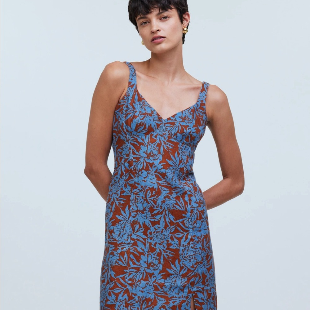 Madewell Sweetheart Mini Dress 100% Linen